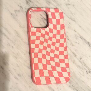 Pela iPhone 15 Pro Max case - pink and cream geometric design